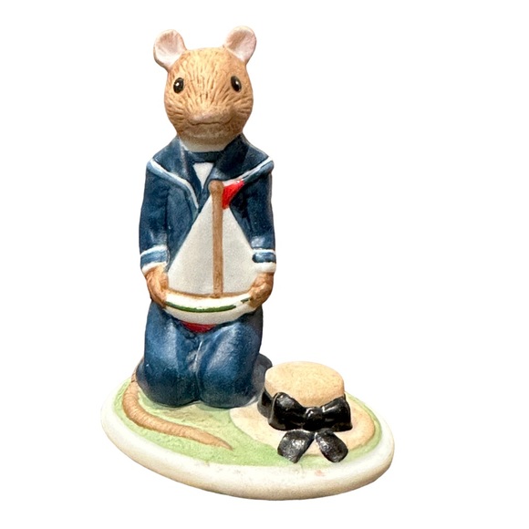 Vintage 1985 Franklin Mint Woodhouse Mouse Rupert Porcelain Figurine - Picture 3 of 8